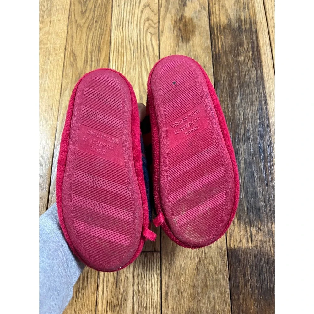 Buffalo Plaid Slippers Small US Size‎ 11-12 Toddler Kids Slip On Shoes